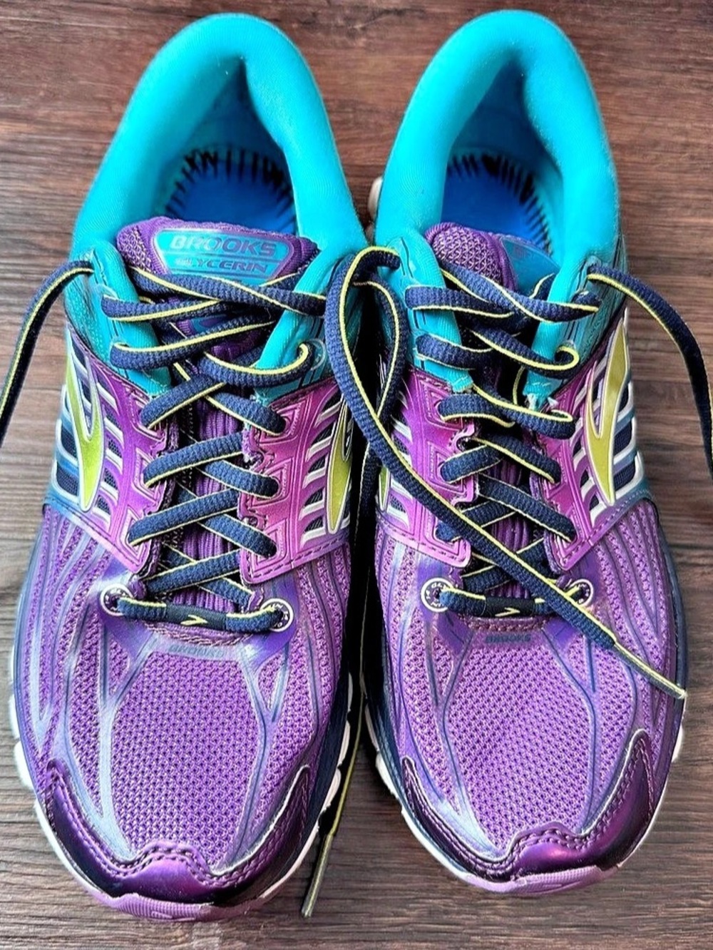 Brooks Glycerin 14 Running Shoes 1202171B540 Women’s Size 7 Purple Teal Blue Gym